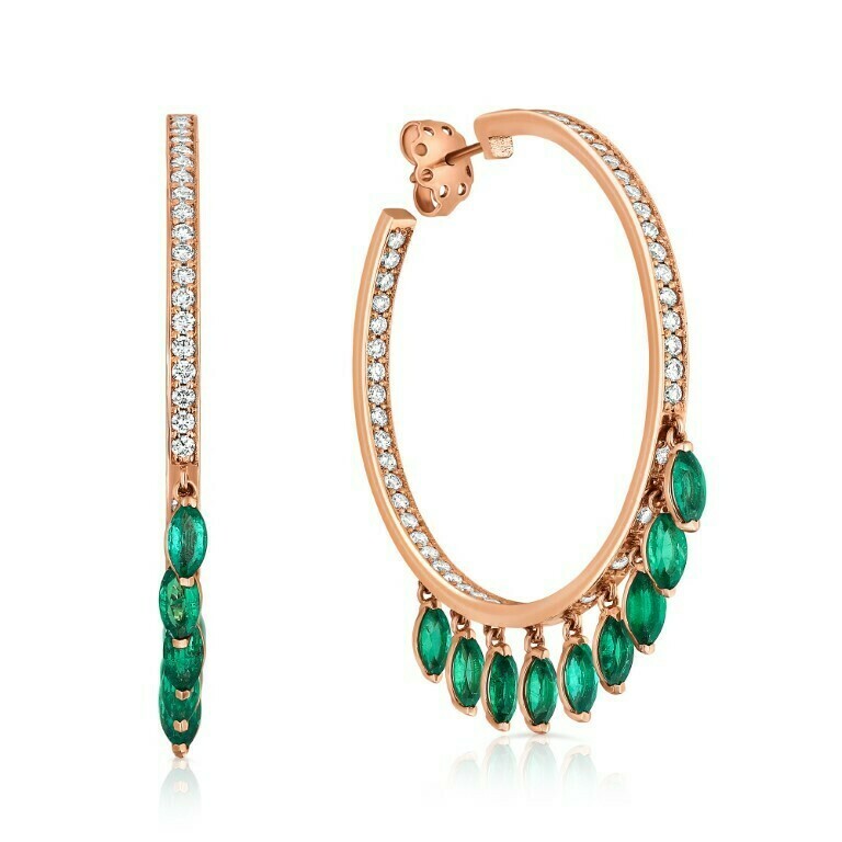 Bangle Emerald Earring