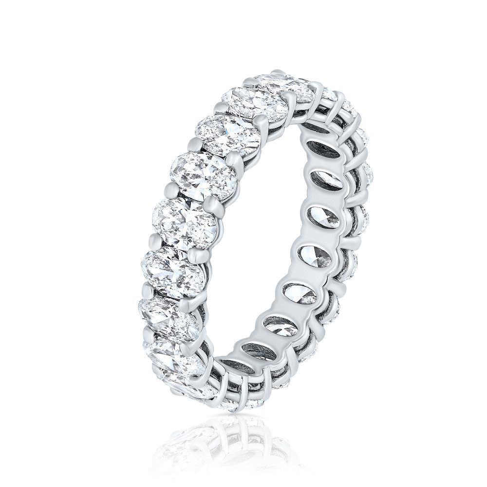 Eternity oval diamond ring