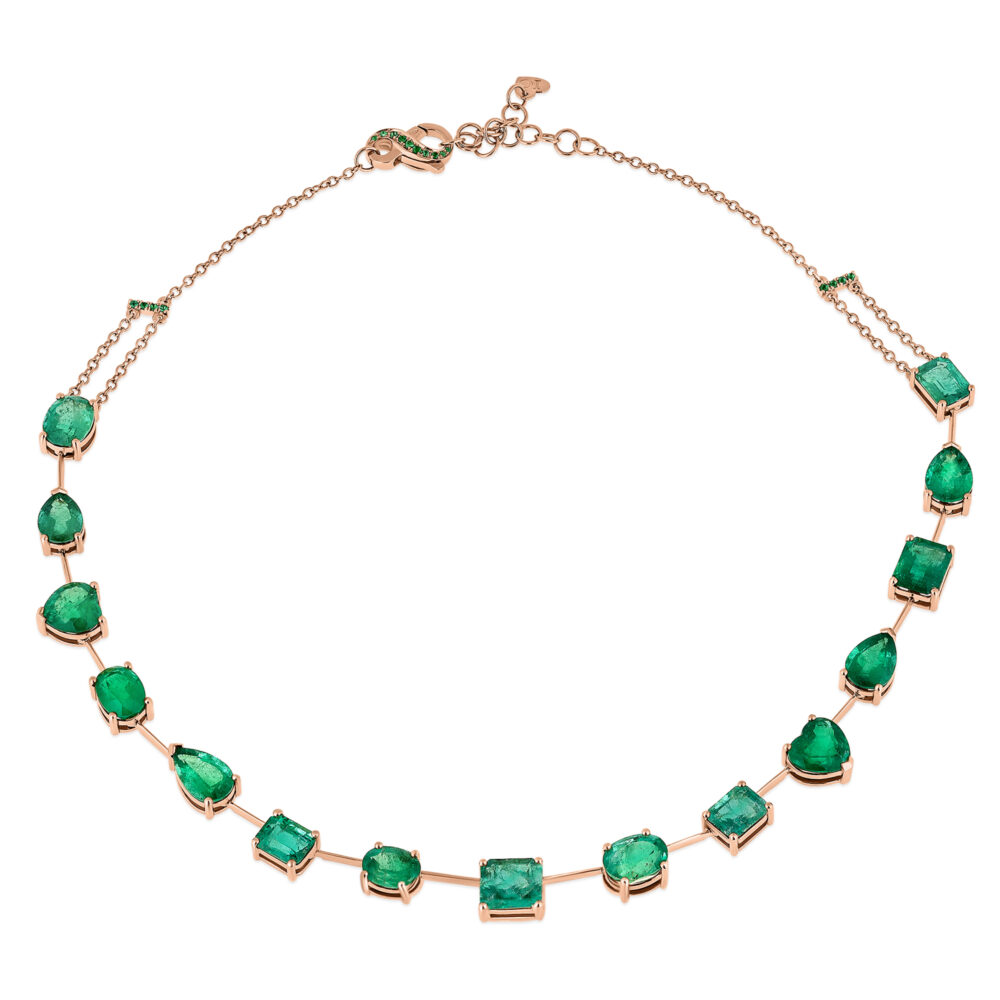 mix emeralds necklace