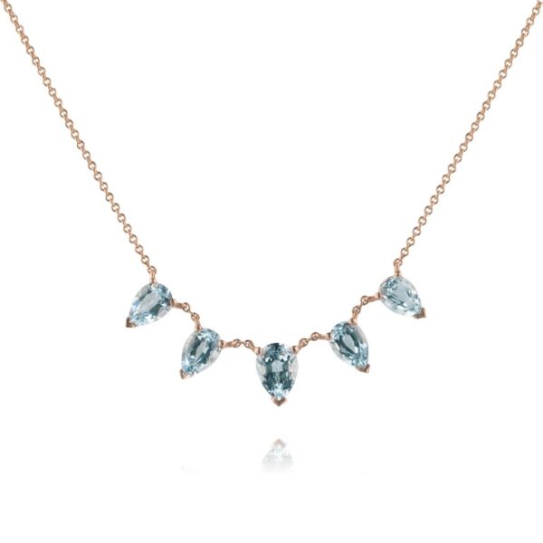 Aquamarine Pear shape Necklace
