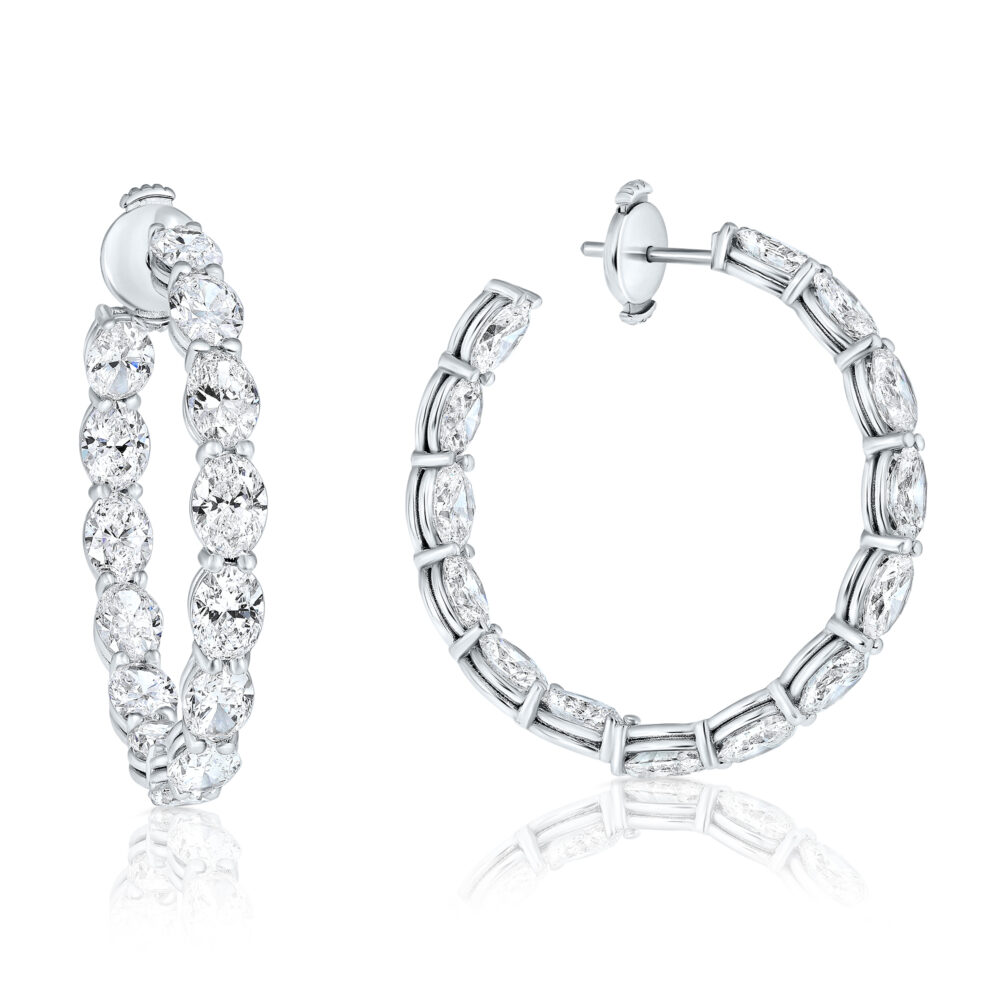 Diamond hoop Earrings