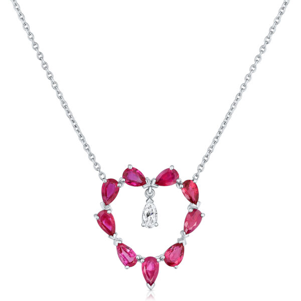 ruby heart necklace