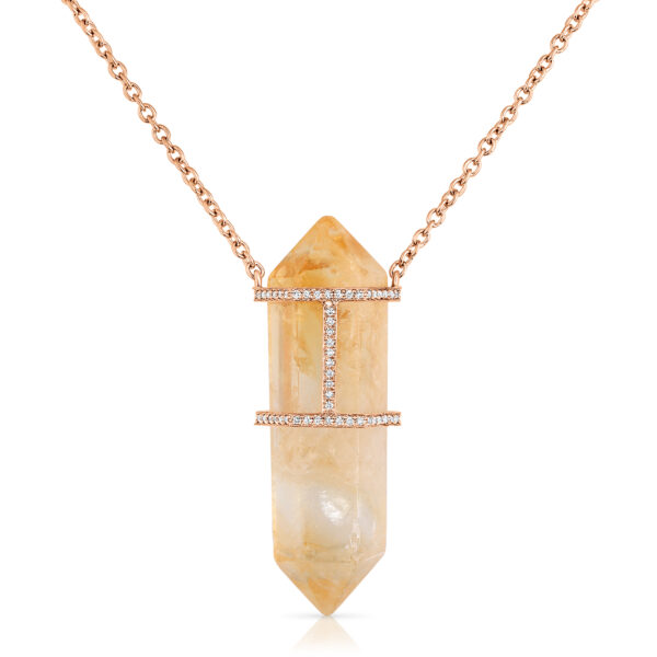Quartz crystal necklace